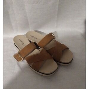 LifeStride Women's Getaway Slide Sandals Size 10 Cushion Support Flex Comfort